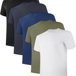 Undershirts Pack, Soft T Shirts for Men, Moisture Wicking image 1