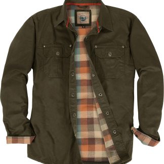 100% Cotton Brushed and Soft Twill Shirt Jacket with image 1