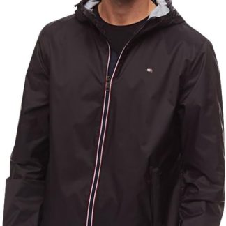 Lightweight Active Water Resistant Hooded Rain Jacket image 1