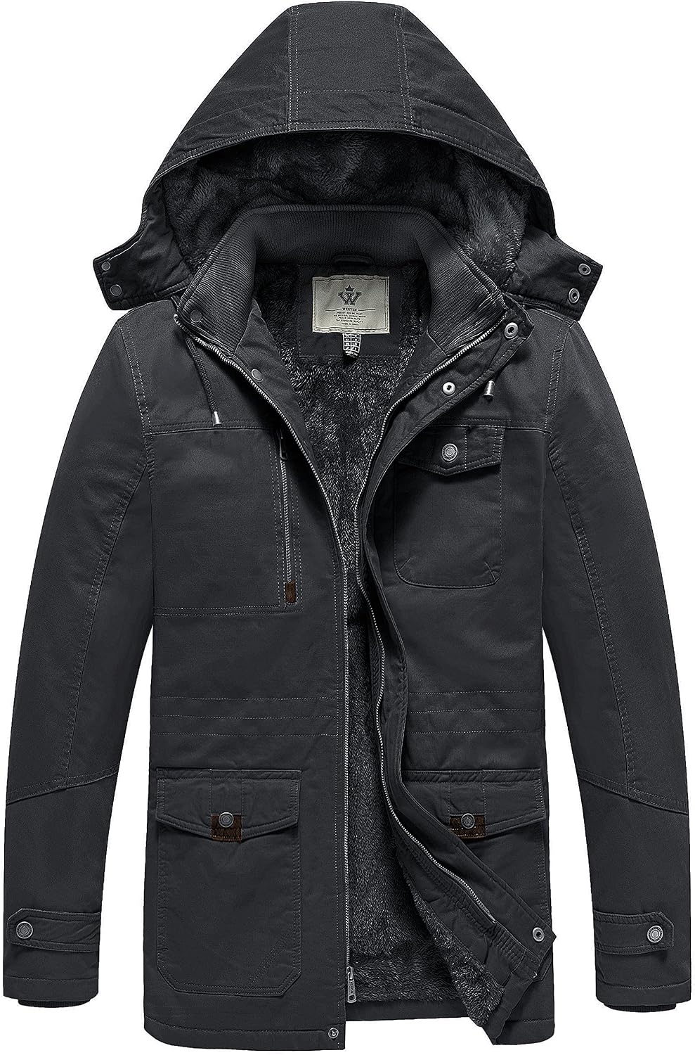 Winter Thicken Fleece Cotton Military Parka Jacket Warm Coat image 1