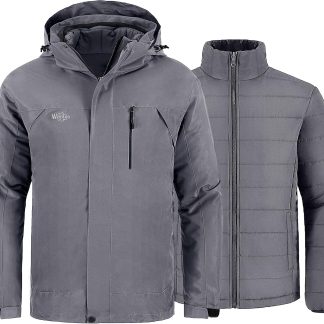 3 in 1 Ski Jacket Winter Jackets with Detachable Puffer Coat image 1